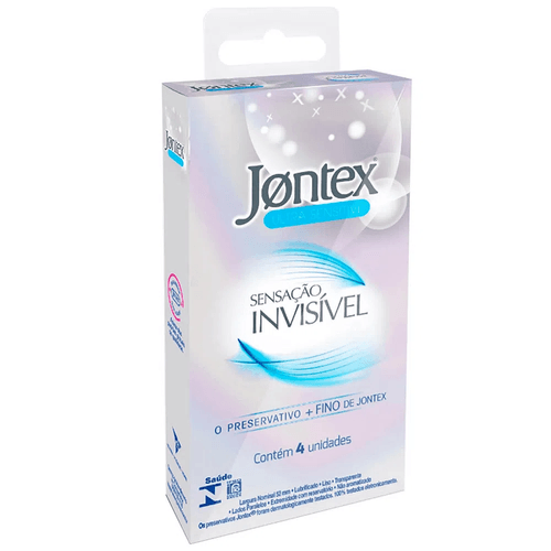 Preservativo Jontex Ultra Sensitive Sensação Invisível com 4 Unidades