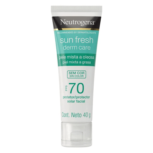 Protetor Solar Facial Neutrogena Sun Fresh Derm Care Pele Mista a Oleosa FPS70 40g