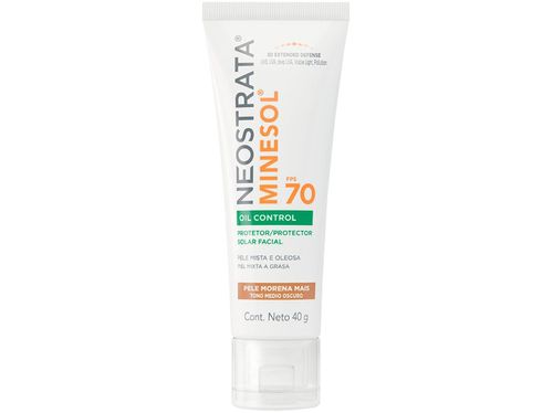 Protetor Solar Facial Neostrata Minesol Oil Control FPS70 Pele Morena Mais 40g