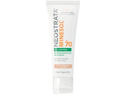 Protetor Solar Facial Neostrata Minesol Oil Control FPS70 Pele Morena 40g