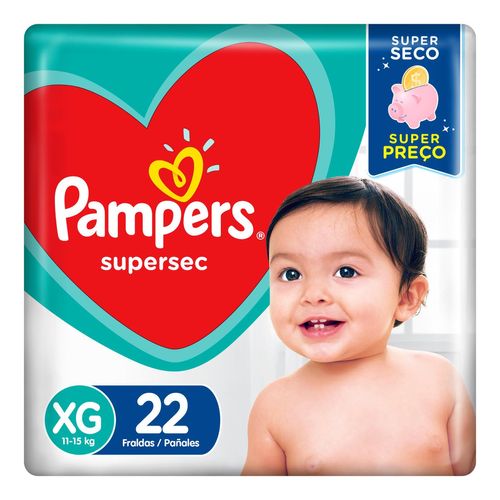 Fralda Pampers Supersec Pacote XG com 22 Unidades