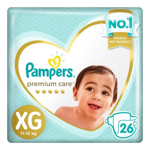 Fralda Pampers Premium Care Mega XG com 26 Unidades