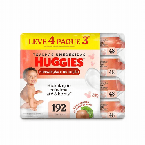 Lenço Umedecido Huggies Supreme Care 4 Pacotes de 48 Unidades