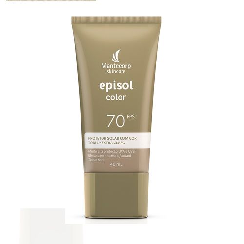 Protetor Solar Episol Color Tom 1 Extra Claro FPS70 40g