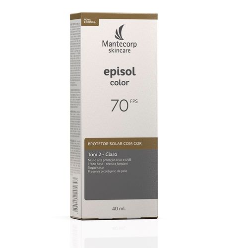 Protetor Solar Episol Color Tom 2 Extra Claro FPS70 40g