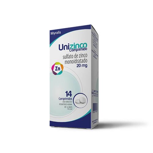 Unizinco 20mg com 14 Comprimidos