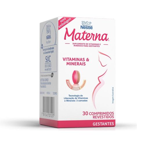 Suplemento Vitamínico para Gestantes Materna com 30 Drágeas