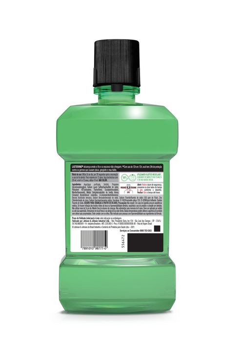 Antisséptico Bucal Listerine Anticáries Zero Álcool 250ml