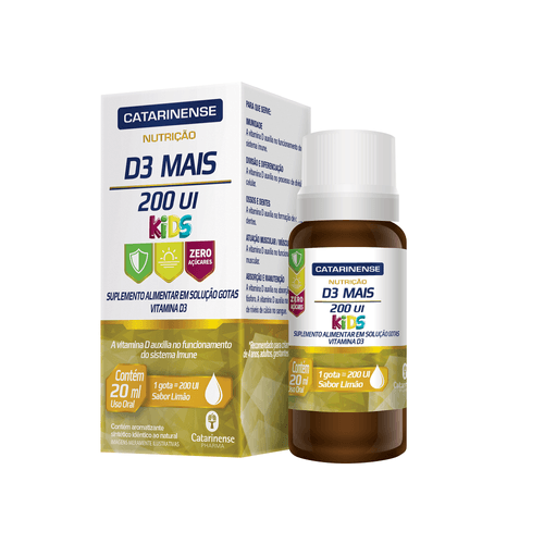 Vitamina D3 200UI Kids 20ml Catarinense