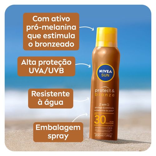 Nivea Sun Protect & Bronze Spray FPS 30 200ml
