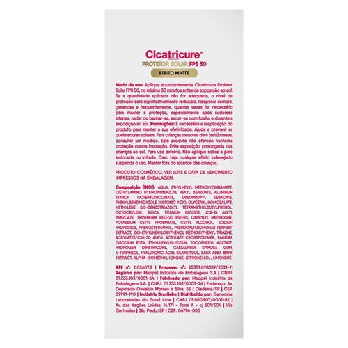 Protetor Solar Cicatricure Antissinais FPS50 40g