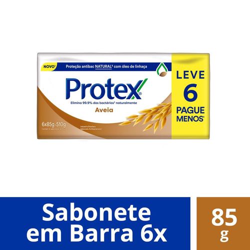 Kit Sabonete Barra Protex Aveia 85g Leve 6 Pague Menos