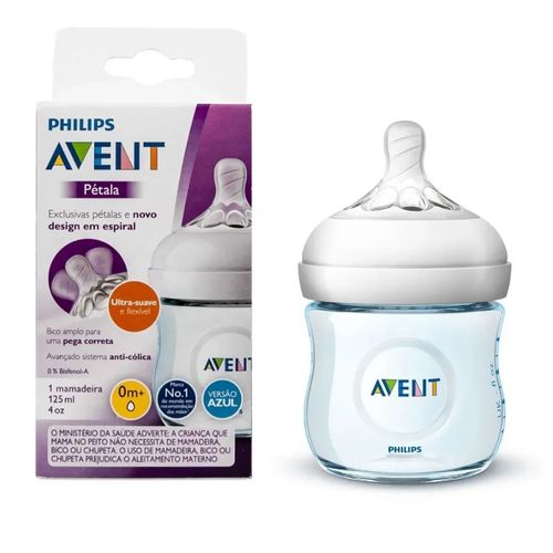 Mamadeira Petála Avent Anti-Cólica Azul 125ml SCF032/17