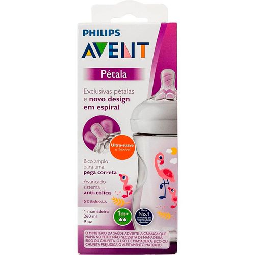 Mamadeira Petála Avent Flamingo 260ml SCF070/21