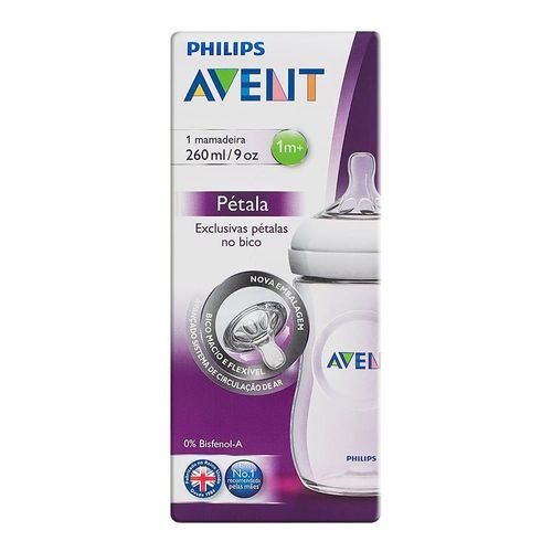 Mamadeira Petála Avent Transparente 260ml SCF033/17