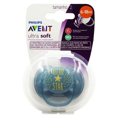 Chupeta Ultra Soft Aventis 6-18 Meninos SCF528/01