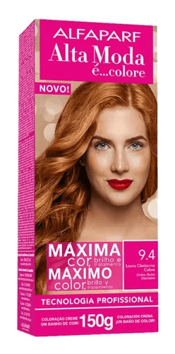 Tintura Creme Altamoda 9.4 Louro Claríssimo Cobre Kit 150g