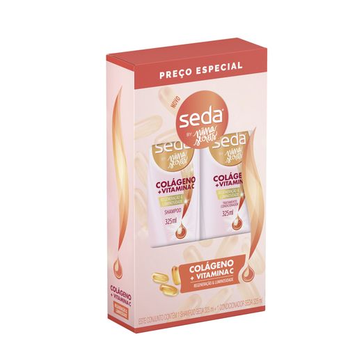 Kit Shampoo + Condicionador Seda Colágeno + Vitamina C 325ml