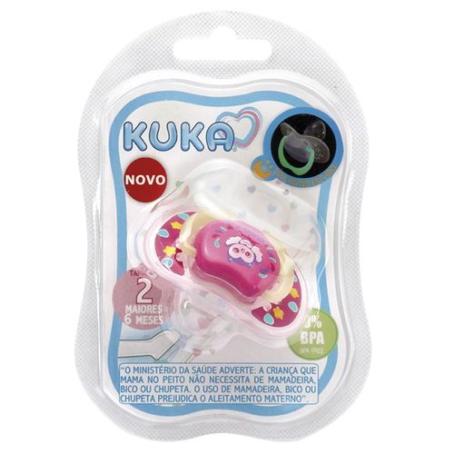 Chupeta Kuka Lumina Bico Orto Tam 2 Rosa