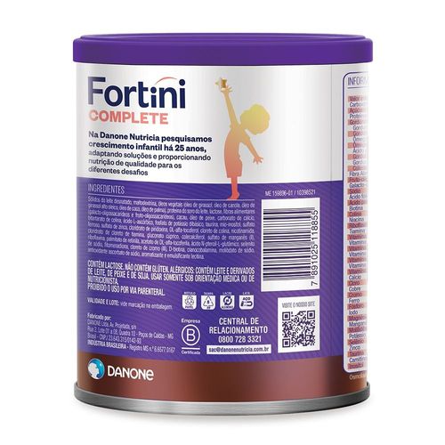 Suplemento Fortini Complete Chocolate 800g