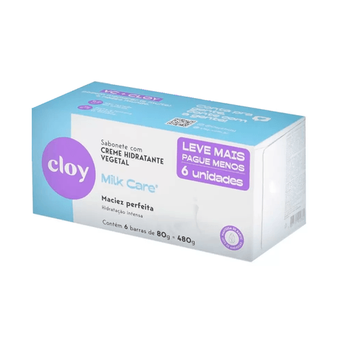 Kit Sabonete Cloy Beauty Milk Care com 6 Unidades Leve Mais Pague Menos