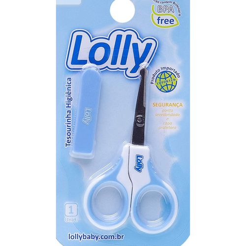 Tesoura Infantil Lolly com Capa Special Azul