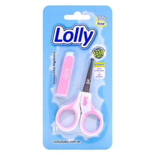 Tesoura Infantil Lolly com Capa Special Rosa