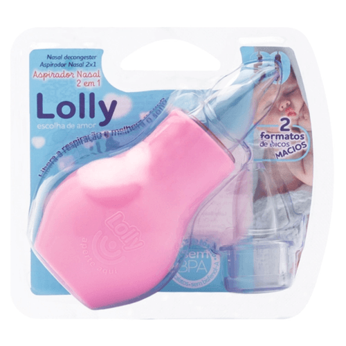 Aspirador Nasal Lolly 2 em 1 Rosa