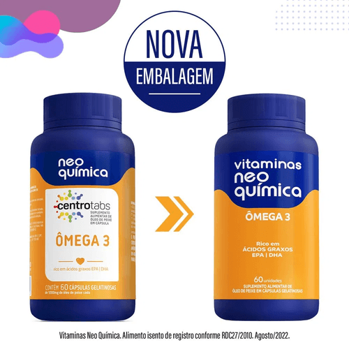 Vitaminas Neo Química Ômega 3 Neo Química com 60 Cápsulas