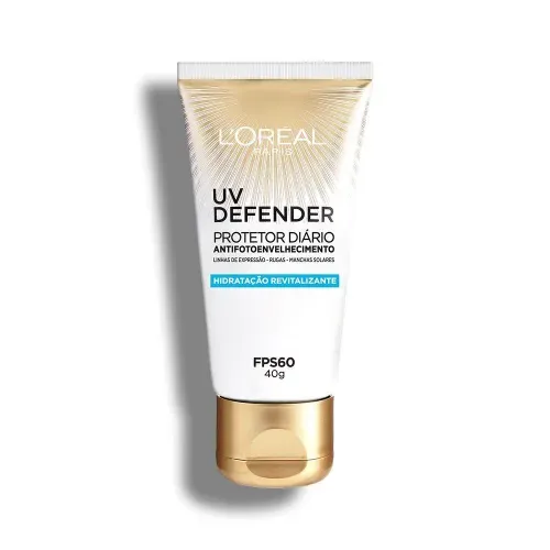 Protetor Solar Facial L'Oréal Paris UV Defender Hidratação FPS60 40g