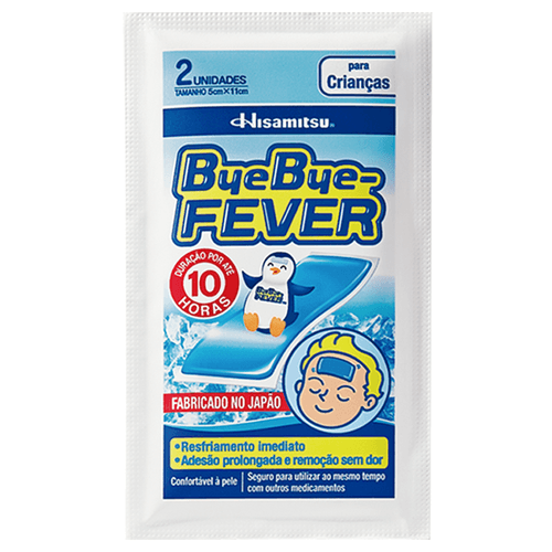 Adesivo Para Alívio da Febre Bye Bye Fever Para Criança com 2 Unidades