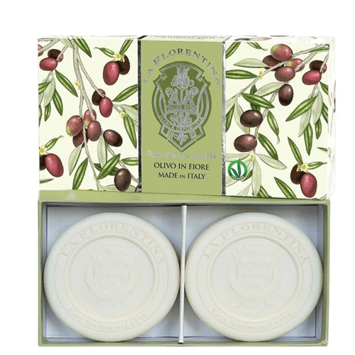 Kit Sabonete em Barra La Florentina Olive Flowers com 2 Unidades 115g