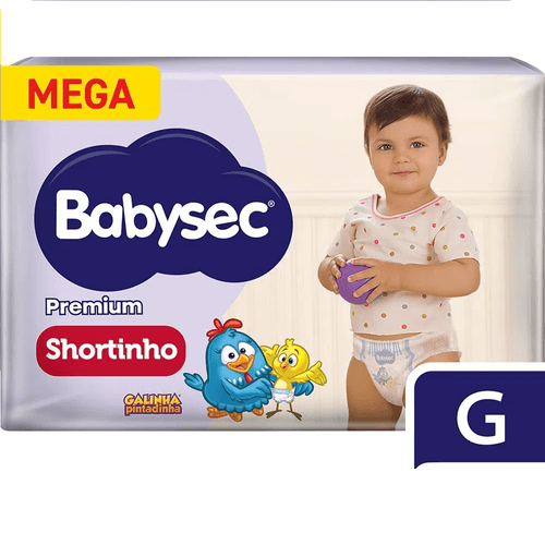 Fralda Babysec Premium Shortinho Mega G 28 Unidades