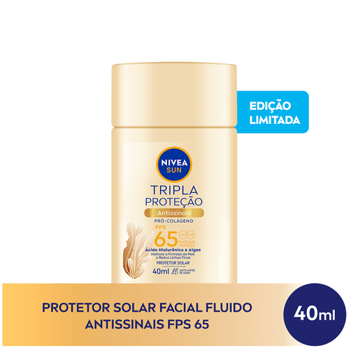 Protetor Solar Facial  Nivea Sun Tripla Proteção Antissinais FPS 65 40ml