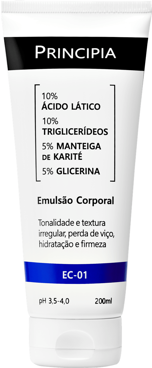 Emulsão Corporal Principia EC-01 0% Ácido Lático + Mix de Ativos Hidratantes 200ml