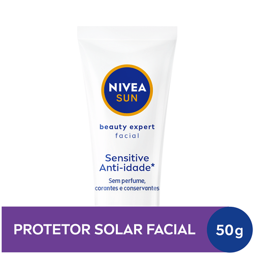 Protetor Facial Nivea Beauty Expert Sensitive Anti-idade FPS60 50g