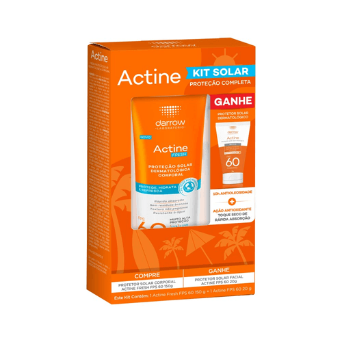 Kit Actine Fresh FPS60 + Actine FPS60 Sem Cor 20g Grátis