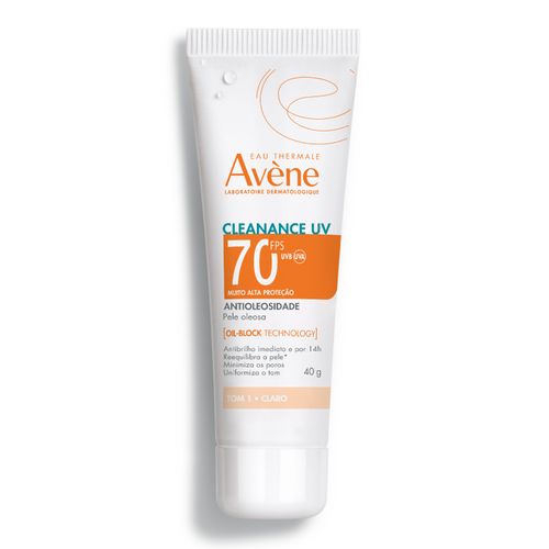 Protetor Solar Avène Cleanance UV Antioleosidade FPS 70 Cor Tom 1 Claro 40g