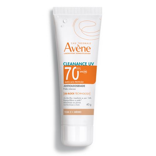 Protetor Solar Avène Cleanance UV Antioleosidade FPS 70 Cor Tom 2 Medio 40g