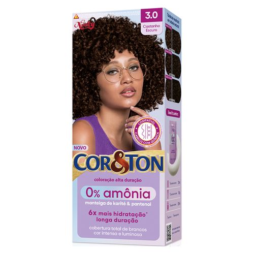 Tintura Cor&Ton Sem Amônia - 3.0 CASTANHO ESCURO