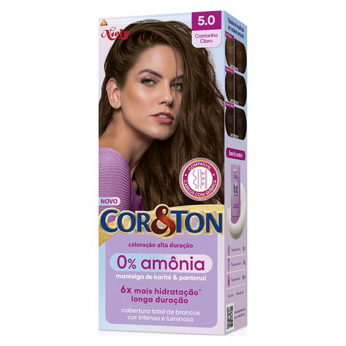 Tintura Cor&Ton Sem Amônia - 5.0 CASTANHO CLARO