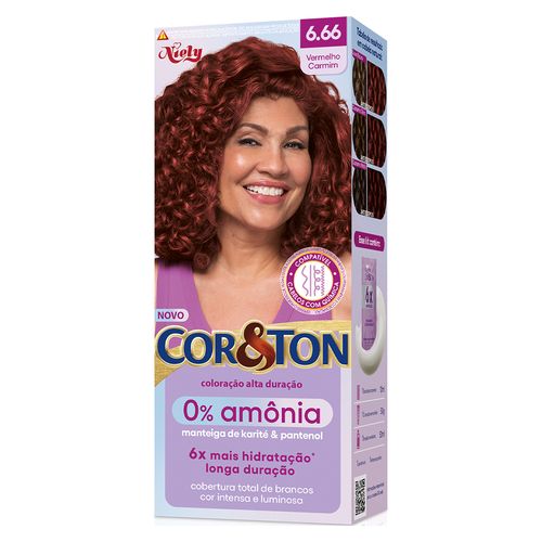 Tintura Cor&Ton Sem Amônia - 6.66 VERMELHO CARMIN