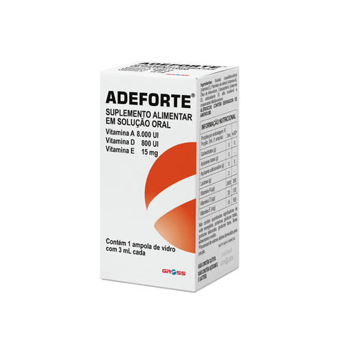 Suplemento Alimentar Adeforte Oral com 1 Ampola 3ml