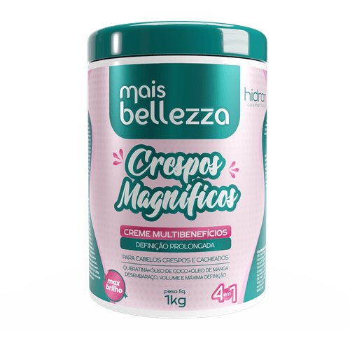 Creme Multibeneficio Hidran Mais Bellezza Crespos Magnificos 1k