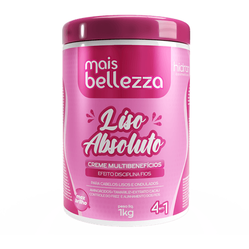 Creme Multibeneficio Hidran Mais Bellezza Liso Absoluto 1k