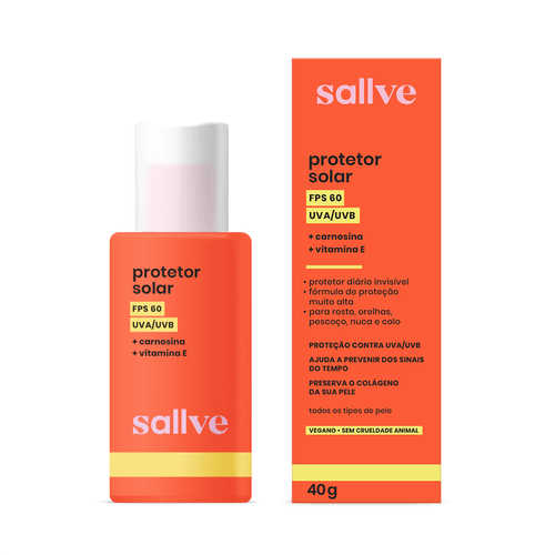 Protetor Solar Facial FPS60 40g - Sallve