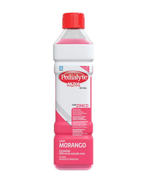 Pedialyte Max + Zinco Sabor Morango 500ml