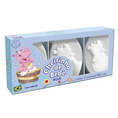Kit Kanitz Cheirinho de Bebê Blue com 3 Sabonetes 80g