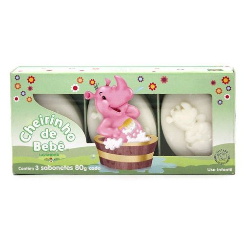 Kit Kanitz Cheirinho de Bebê Lavandita com 3 Sabonetes 80g