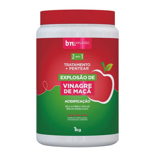 Creme de Tratamento e Pentear Beleza Natural Explosao Vinagre de Maça 1kg